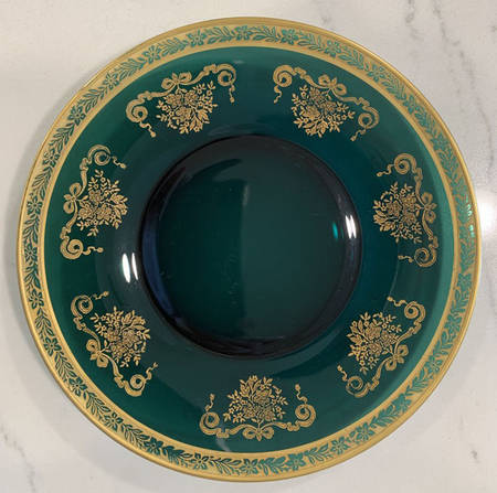 Melrose-Green (Stem 15074, Gold Encrusted) Bread & Butter Plate