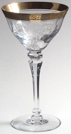 Melrose Clear (Stem 17356, Gold Encrusted) Champagne/Tall Sherbet