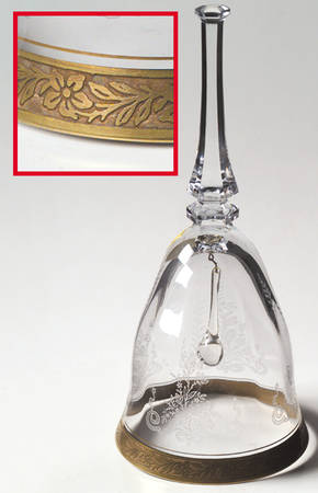 Melrose Clear (Stem 17356, Gold Encrusted) Bell
