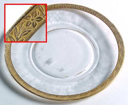 Melrose Clear (Stem 17356, Gold Encrusted) Luncheon Plate