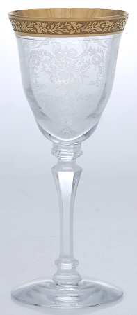Melrose Clear (Stem 17356, Gold Encrusted) Wine Glass
