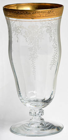 Melrose Clear (Stem 17358, Gold Encrusted) Footed Tumbler