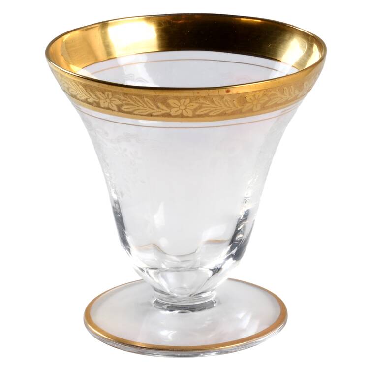 Melrose Clear (Stem 17358, Gold Encrusted) Oyster or Fruit Cocktail