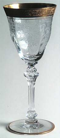 Melrose Clear (Stem 17358, Gold Encrusted) Wine Glass