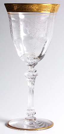Melrose Clear (Stem 17358, Gold Encrusted) Claret Wine