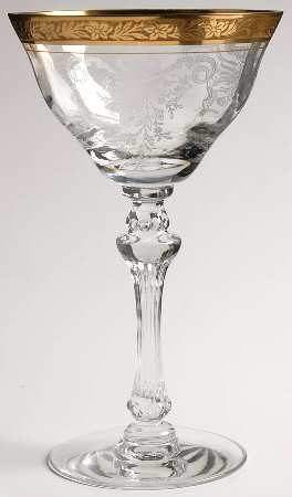 Melrose Clear (Stem 17358, Gold Encrusted) Champagne/Tall Sherbet