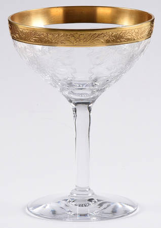 Melrose Clear (Stem 13633, Gold Encrusted) Champagne/Tall Sherbet