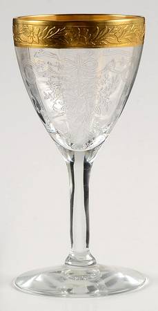 Melrose Clear (Stem 13633, Gold Encrusted) Wine Glass
