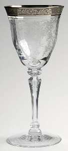 Melrose Clear (Stem 17356, Platinum Encrusted) Wine Glass