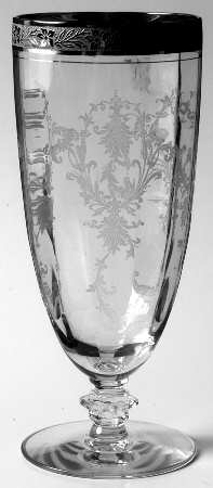 Melrose Mansard Clear (Stem 15074, Platinum Encrste Iced Tea