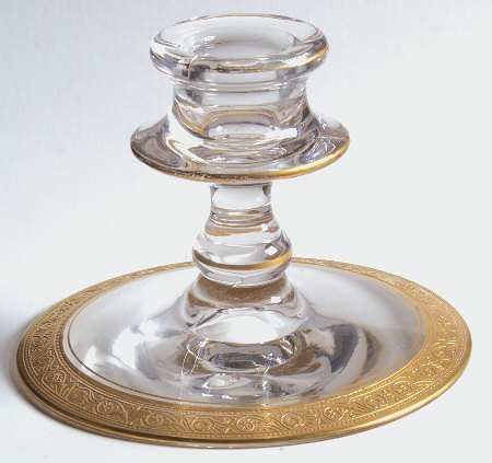 Minton Clear (Stem 14196) 3" Single Light Candlestick