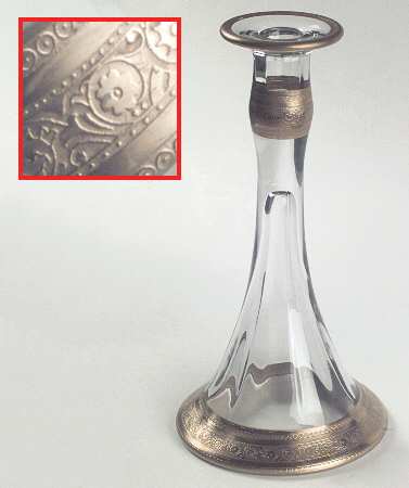 Minton Clear (Stem 14196) Tall Single Light Candlestick