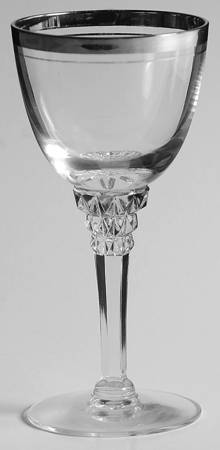 Miramar (Platinum Trim) Wine Glass