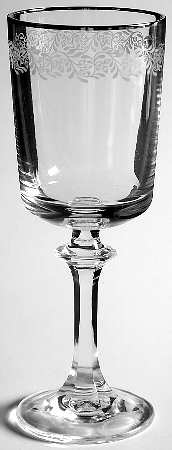 Moon Glow (Etch, Platinum Trim) Wine Glass