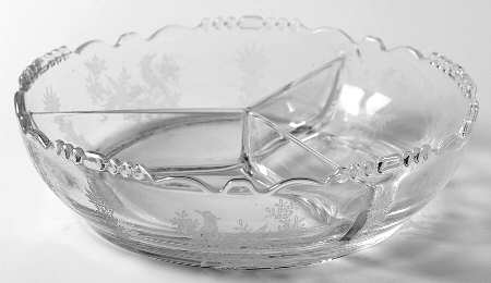 Persian Pheasant (Stem 17358, Optic) 6" Round 3 Part Relish