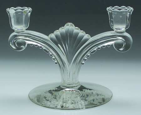Persian Pheasant (Stem 17358, Optic) Double Light Candlestick