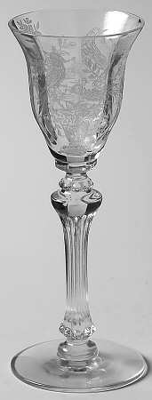 Persian Pheasant (Stem 17358, Optic) Cordial Glass
