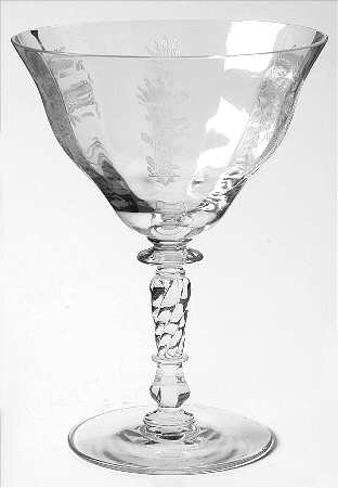 Persian Pheasant Clear (Stem 15037) Low Sherbet