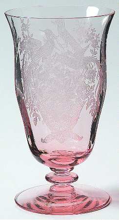 Persian Pheasant-Pink (15037) 9 Oz Footed Tumbler