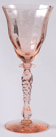Persian Pheasant-Pink (15037) Wine Glass