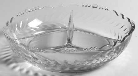 Priscilla Clear (Polished Cut) 6" Round 3 Part Relish