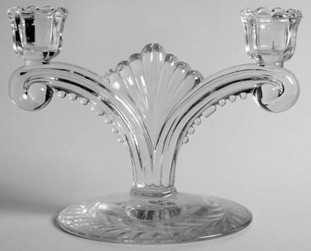 Priscilla Clear (Polished Cut) Double Light Candlestick