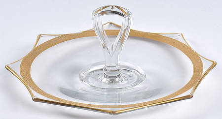 Rambler Rose Clear (Stem 14196) Center Handle Tray