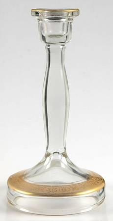 Rambler Rose Clear (Stem 14196) 8" Single Light Candlestick