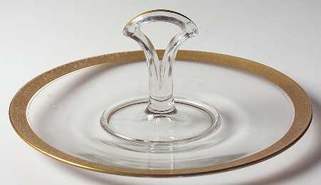 Rambler Rose Clear (Stem 14196) Center Handle Tray
