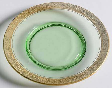 Rambler Rose Green (Stem 14196) Luncheon Plate