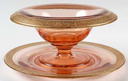 Rambler Rose Pink (Stem 14196) Mayonnaise Bowl and Underplate