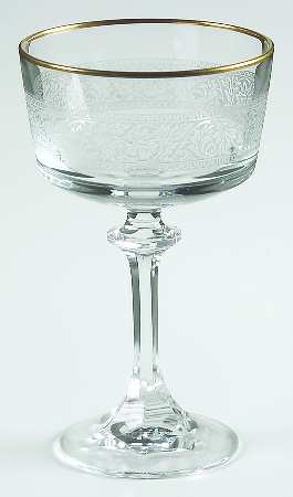 Renaissance Clear (Gold Trim) Champagne/Tall Sherbet
