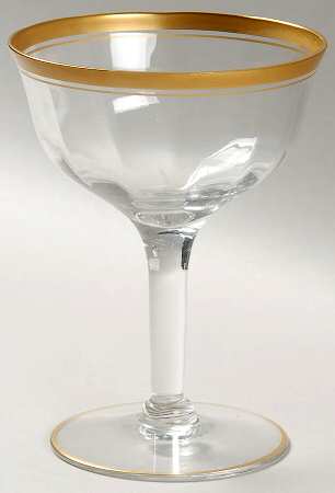 Rims of Gold Low Sherbet