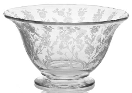 Rose Marie Clear (Etched) Mayonnaise Bowl, Bowl Only