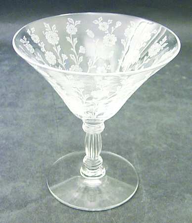 Rose Marie Clear (Etched) Low Sherbet