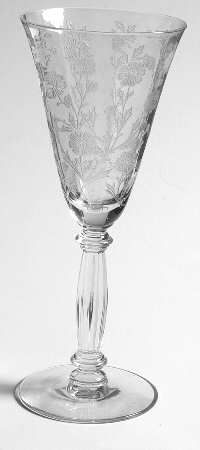 Rose Marie Clear (Etched) Wine Glass