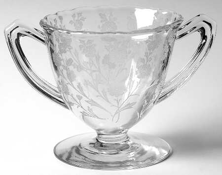 Rose Marie Clear (Etched) Open Sugar