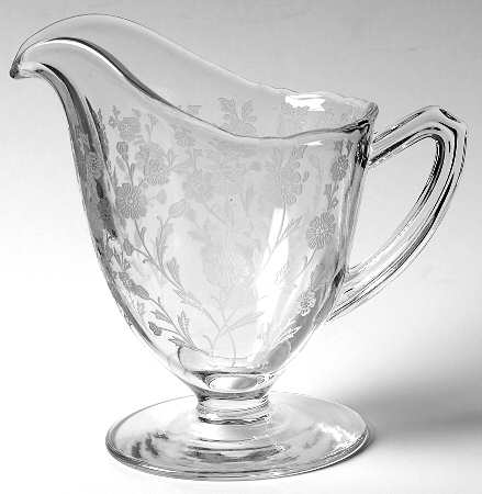 Rose Marie Clear (Etched) Creamer
