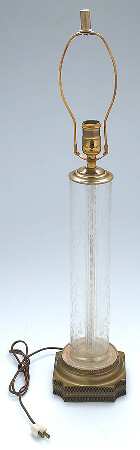 Rose Marie Clear (Etched) Base for Electric Lamp