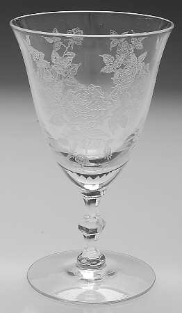 Rose (Etched) Wine Glass