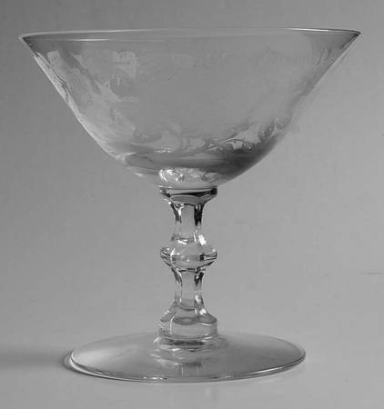 Rose (Etched) Champagne/Tall Sherbet
