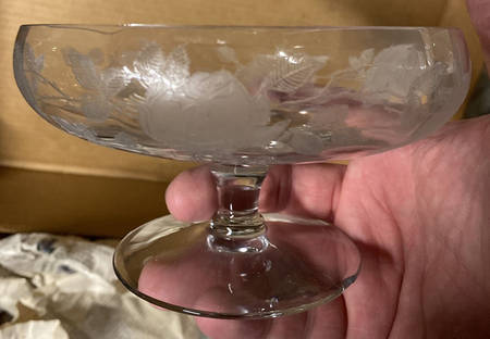 Roses Round Compote (Height X Width)