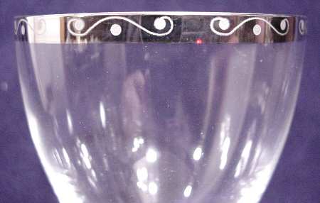 Scroll (Platinum Trim) Water Goblet