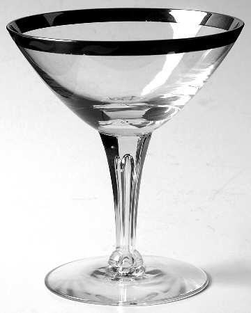 Silverleaf (Platinum Encrusted) Champagne/Tall Sherbet