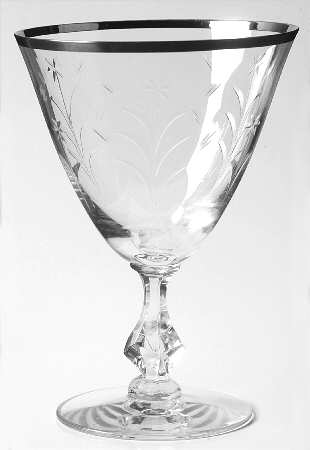 Silverdale (17492, Platinum Trim) Water Goblet