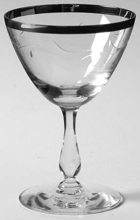 Simone (Platinum Trim) Cordial Glass