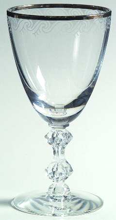 Silver Spray Stem 17601 (Platinum Trim) Wine Glass