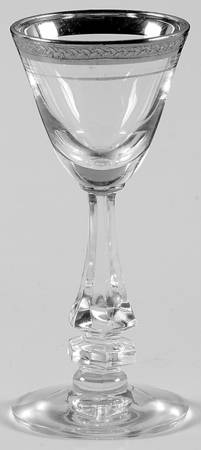 Silver Wreath (Platinum Trim) Cordial Glass