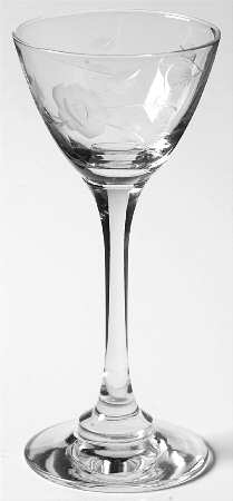 Tiffin Rose Cordial Glass