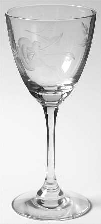 Tiffin Rose Wine Glass
